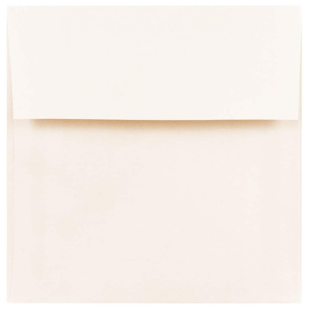 JAM Paper 6.5" x 6.5" Natural White Square Invitation Envelopes